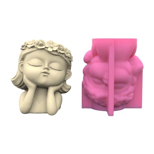 Kranzmädchen Stifthalter Silikonform Tisch Ornament Schimmelpicke Here Werkzeug Sukkulente Pflanzerform Leicht Zu Reinigen von DABAIXIONG