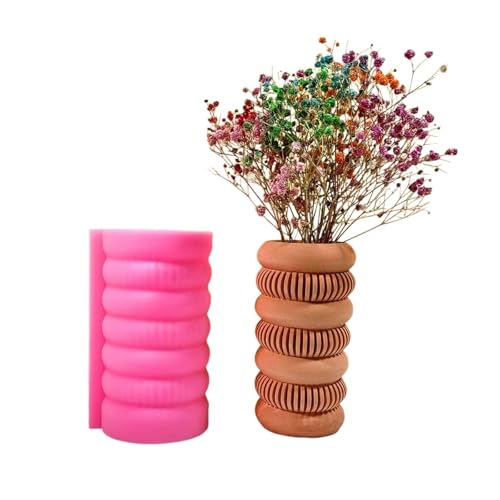 Kreise Vase Home Decors Schimmel Silikon Vase Maker Form Vase Formen Zum Handwerk Farbenfrohe Kreise Vasen Ornament von DABAIXIONG