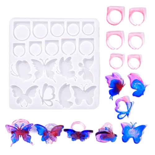 Kristall Epoxidharz Ringe Silikonform Attraktive Silikonringe Schmücken Formen Für Kristallharzringe Accessoire von DABAIXIONG