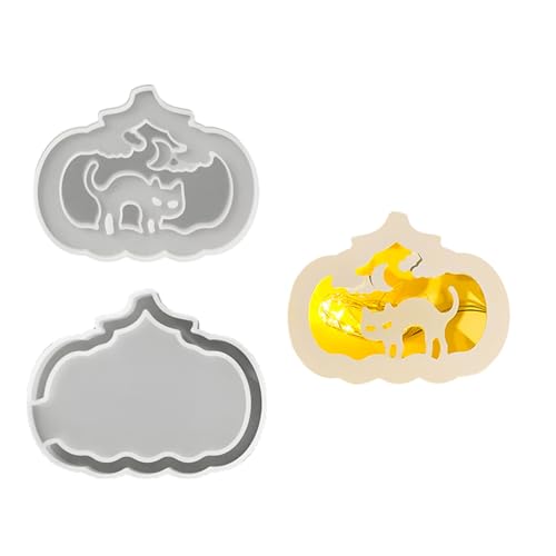 Künstlerische Hohlkürbis Silikonform Mit Kompliziertem Muster Für LED Leuchten Perfekt Für Halloween Party Party Silikondekorationsform von DABAIXIONG