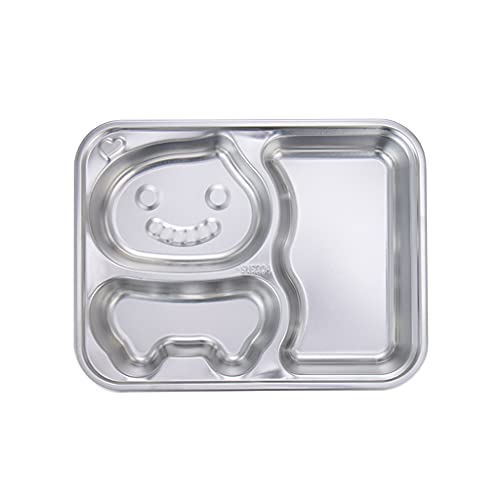 Lebensmittel Geteilte Teller 304 Edelstahl Geteilte Teller Zum Essen Freien Schul Restaurant Stahlplatten Mes Tabletts Geschenk von DABAIXIONG