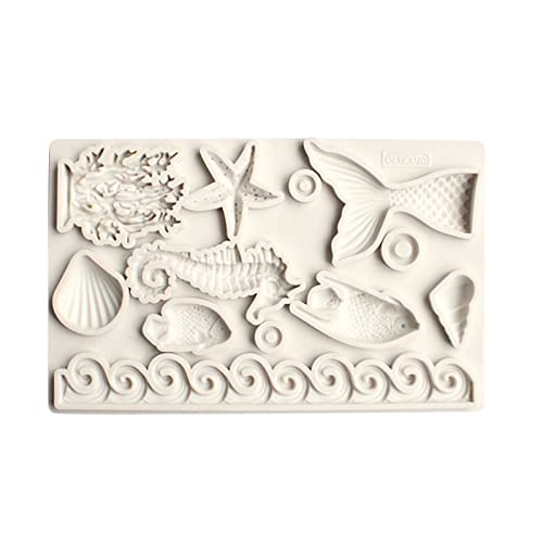 Marine Serie Silikon Fondant Formen Schokoladenform Backform Handwerkzeug Backzubehör Silikon von DABAIXIONG