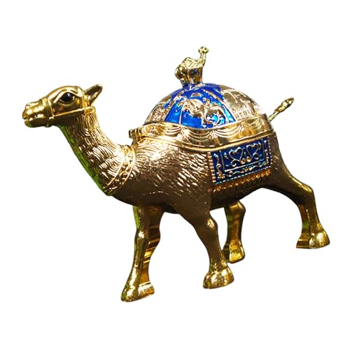 Metallkamelstatue Zuckererboner Schüssel Servierschale Schmuckbehälter Ornament Zuckerhalter Salz Schüssel Geschenk von DABAIXIONG
