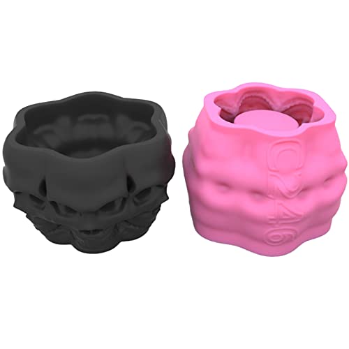 Multi Skull Blumenpot-3D Kerzenhalter Form Epoxy Stifthalter Form Handgefertigte Kerzenaroma Seifenformen Zur Dekoration von DABAIXIONG