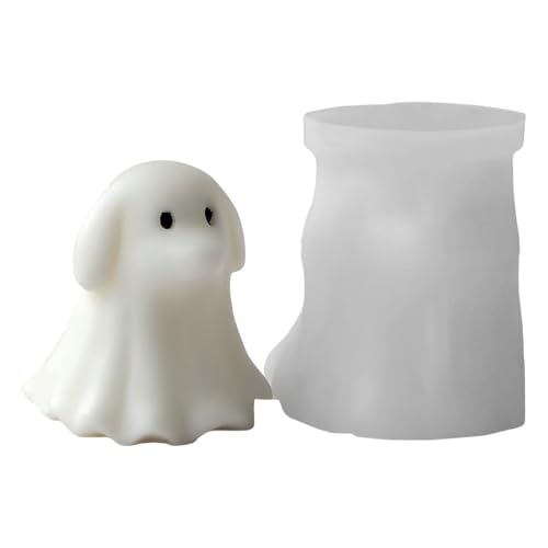 Multiple Verwendung Gespenster Form Kerze Silikonform Mit Tierfreundlichen Katzen Hund Für Saisonale Handwerks Halloweens Gespenster Kerzen Silikonform von DABAIXIONG