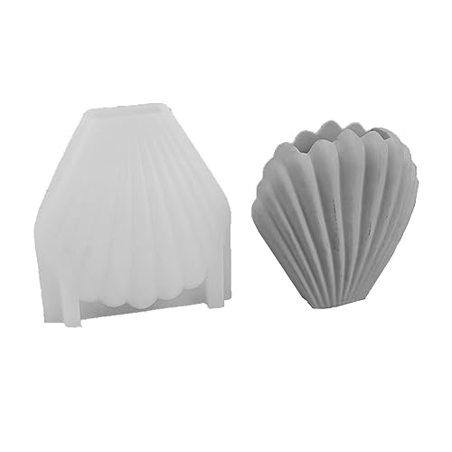 Muschelform Blumentopf Silikonform Epoxidharz Gussform Schimmel Sukkulente Vase Zementform Pflanzhalter Wachsform Form von DABAIXIONG
