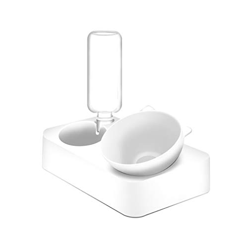 DABAIXIONG Pet Bowl Automatischer Futterautomaten Mit Wasserbrunnen Doppeltrink von DABAIXIONG