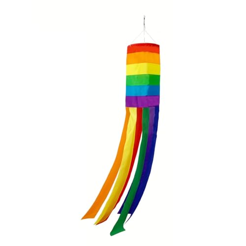 Regenbogensäule Windsock Flagge Garten Dekorative Flagge Mit Regenbogen Langer Schwanz von DABAIXIONG