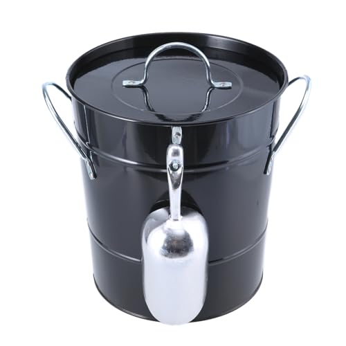 Runde Getränkewanne Mit Schaufel Und Deckel Doppelgriff Ice Bucket Metall Getränkkühler Champagnes Eimer Einfach Zu Transportieren von DABAIXIONG
