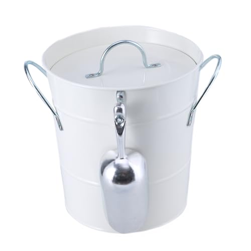 Runde Getränkewanne Mit Schaufel Und Deckel Doppelgriff Ice Bucket Metall Getränkkühler Champagnes Eimer Einfach Zu Transportieren von DABAIXIONG
