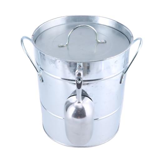 Runde Getränkewanne Mit Schaufel Und Deckel Doppelgriff Ice Bucket Metall Getränkkühler Champagnes Eimer Einfach Zu Transportieren von DABAIXIONG