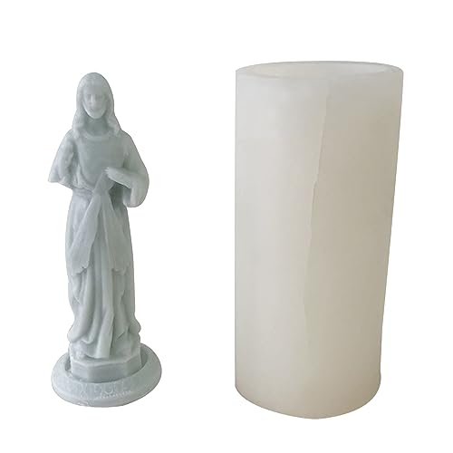 Santa Maria Duft Kerzenform Kuchen Silikonform Aromatherapys Kerzenharz Schimmel Statue Ornament Form Dekoration von DABAIXIONG