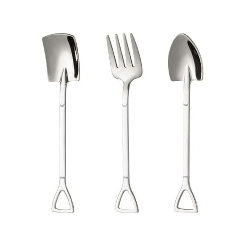 Set 3 Stahl Teelöffel Kleine Haushaltseislöffel Und Obstgabel Wassermelonen Tischwaren Set Kitchenwares von DABAIXIONG