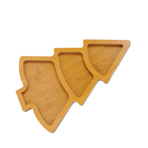 Set Von 2 Hölzernen Weihnachtsbaumtabletts Eleganter Weihnachtsbaumform Holz Snacks Für Urlaub Unterhaltsam von DABAIXIONG