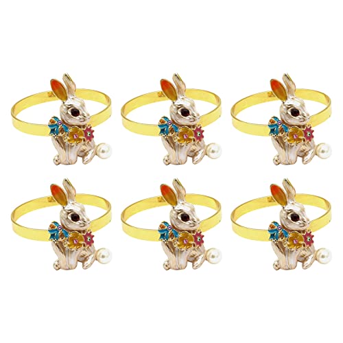 Set Von 6 Osterhasen Serviettenringen Metall Kaninchen Serviettenhalter Für Osterfeier Urlaub Feiertags Bankett Dinner Frühling Esstisch Dekoration Set Von 6 Osterhasen Serviettenringen Metall Kaninchen Serviettenhalter Für Osterfeier Urlaub Feiertags Bankett Dinner Frühling Esstisch Dekoration von DABAIXIONG