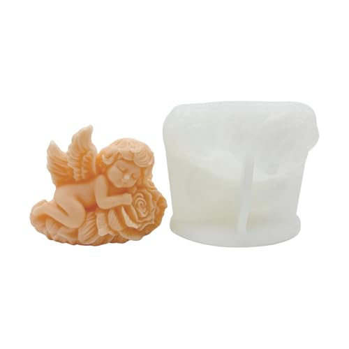 Silikon Angelic Kerzenform Mit Komplizierten Rose Designs Easy Releases Für Handgefertigte Urlaubsdekoration Handwerk Silikonform von DABAIXIONG