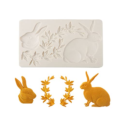 Silikonschokoladenformen Fondant Formen Kaninchen Spitzen Geformt Silikon Backformen Kuchen Dekorationswerkzeuge von DABAIXIONG
