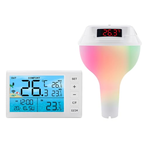 Solarz Pool Empfänger Mit LED Licht Easy Lesen Sie Digitale Drahtlose Pooltemperatursensoren von DABAIXIONG