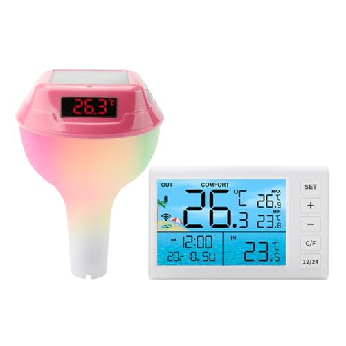 Solarz Pool Empfänger Mit LED Licht Easy Lesen Sie Digitale Drahtlose Pooltemperatursensoren von DABAIXIONG