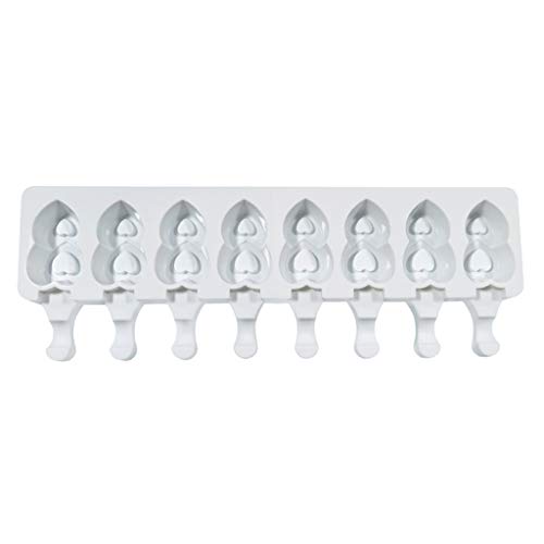 Stiel Mold Heart Silikon Eispop Formen 2/4/8 Hohlräume Hausgemachtes Eiscreme von DABAIXIONG