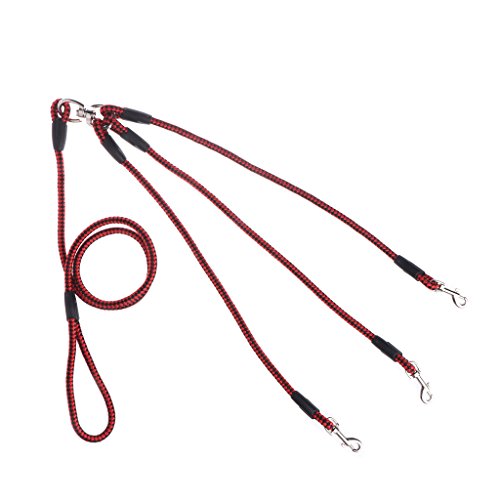 DABAIXIONG Triple Dog Leine Abnehmbar 3 In 1 Blei Long Nylon Seil Non Rutsch Für Zwei DREI Haustiere Freien Freien Aggressive Kauen Große Rasse Große Rasse Mittel Kleine Welpen Nr. von DABAIXIONG