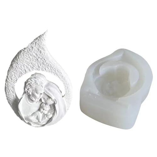 Warme Familie Epoxidharz Schimmel Nicht Stall Duft Kerze Silikon Schimmel PLASTERS Tisch Ornament Werkzeug Nonstange von DABAIXIONG