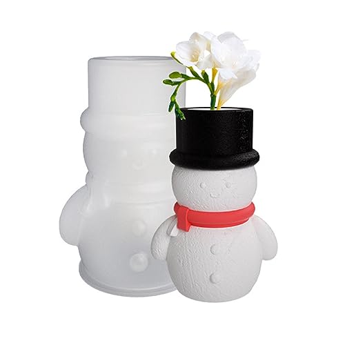 Weihnachtsbeton Silikon Topfform Sukkulenten Blumeneifen Tonzement Gips Formen Hausgarten Blumentöpfe Form Form von DABAIXIONG