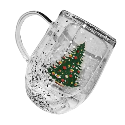 Weihnachtsmotiven Mit Doppelmauerwasser Wasser Tasse Hitzebeständige Kaffeetasse 300 Getränke Für Feste Getränke Heiße Getränke von DABAIXIONG
