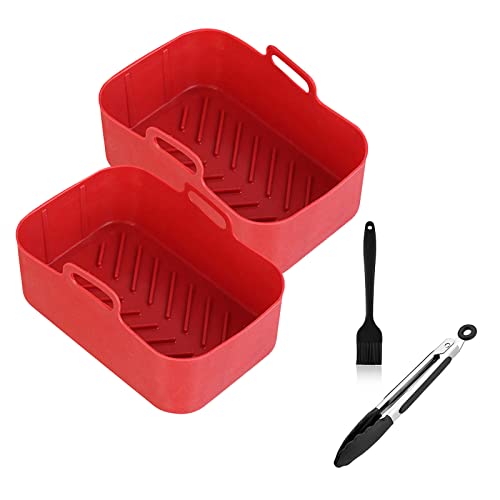 Wiederverwendbare Luftbraten Silikon Liner Lebensmittel Safe Luftbraten Körbe Ersatz Rechteck Nicht Stick Pad Mit Lebensmittelclip von DABAIXIONG
