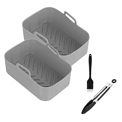 Wiederverwendbare Luftbraten Silikon Liner Lebensmittel Safe Luftbraten Körbe Ersatz Rechteck Nicht Stick Pad Mit Lebensmittelclip von DABAIXIONG