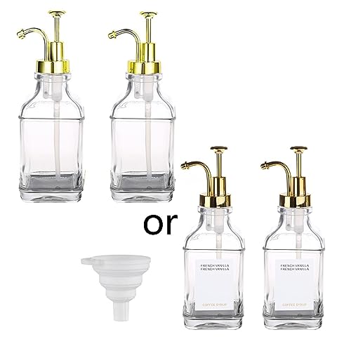 Wiederverwendbarer Olivenölspender Clear Glass Flasche 500 Kaffeesirupspender Küchenbehälter Mit Aufkleber Etikett von DABAIXIONG