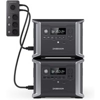 Portable Power Station DBS1300 mit DBSA20S Parallelbox, halbfester Eisenphosphat-Lithium-Ionen-Batterie höhere Sicherheit, Erhöhung der von DABBSSON
