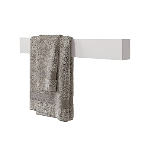 DABSTORY Handtuchhalter Weiß Handtuchstange Edelstahl Badetuchhalter Wandmontage FIONDA 60cm Handtuchregal für Bad und Küche von DABSTORY