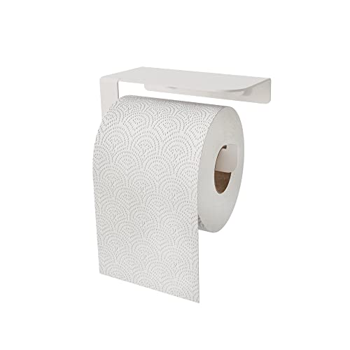 DABSTORY Toilettenpapierhalter Klopapierhalter Klorollenhalter Wandmontage WC Papier Halter Papierhalter Rollenhalter für Badzimmer und Küche Toilettenpapierrollenhalter Edelstahl Weiß von DABSTORY