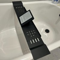 Badezimmertablett Schwarze Moderne Badewannenablage Elegante Stilvolle Und Funktionale Badewannenablagen Luxus-Badewannenablage Erweiterbares Bad von DABSTORY