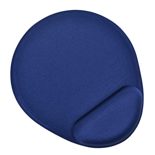 DAC Super-Gel Ergonomisches Mauspad mit Handgelenkstütze, weiches Gelkissen, glatte luxuriöse Lycra-Oberfläche und rutschfester Unterseite, blau, ovales Kissen von DAC