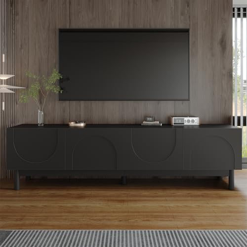 DACHETOU Lowboard TV-Schrank mit gewölbten, wellenförmigen Türen, Regalen und TV-Ständer mit stabilisierenden Beinen DACHETOU Lowboard TV-Schrank mit gewölbten, wellenförmigen Türen, Regalen und TV-Ständer mit stabilisierenden Beinen von DACHETOU