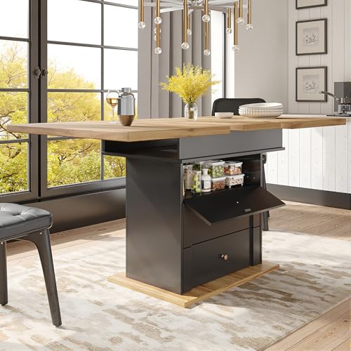 Esstisch Teleskoptisch 110-140×80cm klappbarer Küchentisch für 4-6 Personen Ausziehbarer platzsparender für Küche und Wohnzimmer Minimalistisches Schranktür-Design Schwarz Esstisch Teleskoptisch 110-140×80cm klappbarer Küchentisch für 4-6 Personen Ausziehbarer platzsparender für Küche und Wohnzimmer Minimalistisches Schranktür-Design Schwarz von DACHETOU