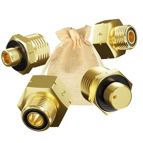 DACKZZM Gas Adapter Set Europa Gasflaschen Adapter Zum Anschluss von Druckreglern an Europa Gasflaschen Messing Gasanschluss Adapter von DACKZZM