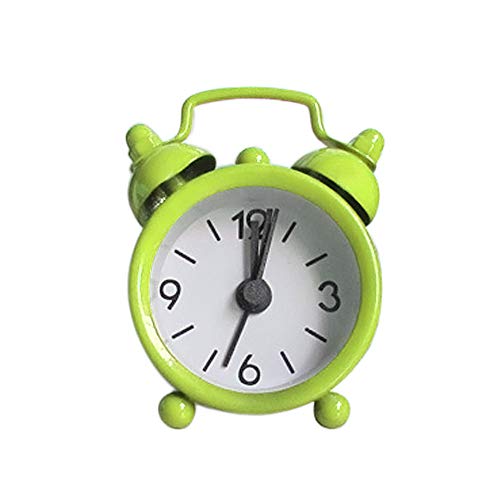 DACONGMING Analoger Mini Nostalgie Wecker, Nachttisch-Wecker mit lautem Alarm, Analoger Wecker,Geeignet für Kinder, Jugendliche (Green, One Size) von DACONGMING