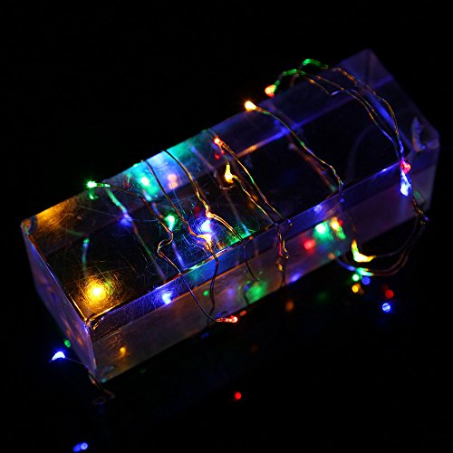 DACONGMING Lampe Fee LED 1M Party 10 Hochzeitslichter Licht Batteriebetriebene Weihnachtsschnur Wohnkultur Kugel Lichterkette Batterie (Multicolor, One Size) von DACONGMING
