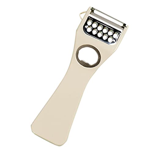 Edelstahl Obst Haushalt Multifunktionale Schäler Küche Gadget Holzgriff Schäler Obst Hobel Schäler (Beige, One Size) von DACONGMING