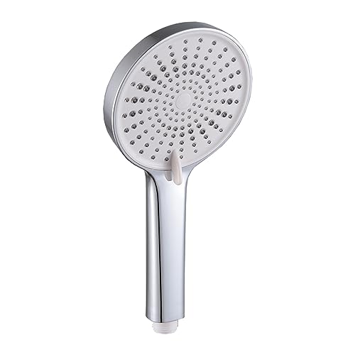 Home Dusche Duschkopf Badezimmer Wasserhahn Hardware Tools verstellbare Düse leicht und einfach zu bedienen Duschsystem Schwarz Mit Ablage (Silver, One Size) von DACONGMING