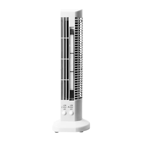 Leiser Turmventilator mit erweitertem Schlafmodus Ventilator Klimaanlage Tragbarer elektrischer Ventilator Stromversorgung und starkem Luftstrom Mini-Standklimaanlage Luftventilator (Weiß (1)) von DACONGMING
