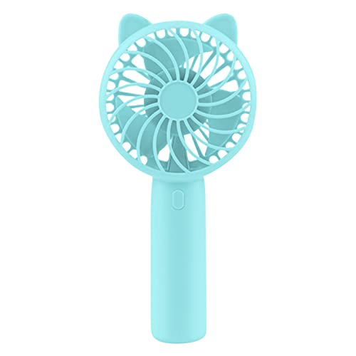 Mini Ventilator Handventilator Batteriebetrieben Handventilator Ventilator Klein Handventilator Mini Ventilator Akku Ventilatorim Taschenformat für Reisen, Einkaufen, Camping, Schwarz (Blau) von DACONGMING