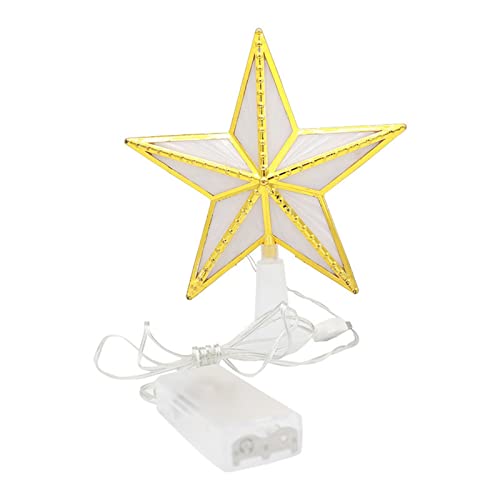 Weihnachtsbaum Stern,Topper Lichter,Weihnachtsbaumspitze glitzernder,baumkronen Lampe,beleuchtete Sterne,funkelnden Sterne,Weihnachtsbaumspitze Dekoration,Weihnachten Dekoration LED (White, One Size) von DACONGMING