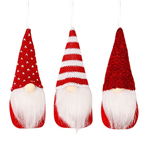 Weihnachtsschmuck 3 Stück Weihnachtsschmuck Zwerge, Weihnachtszwerge Plüsch Weihnachtsschmuck Weihnachtspuppen Weihnachtsschmuck Zwerge (red-B, One Size) von DACONGMING