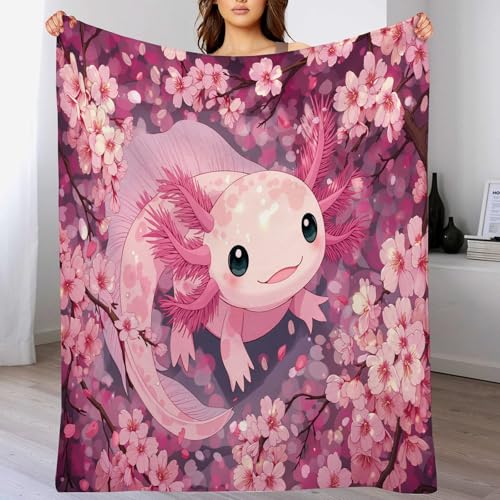 3D Flanell-Fleece-Decke200 x 200cm,Anime Blumen Süßer Salamander Sofadecke Kuscheldecke Bettdecke, Weiche Warme Reisedecke für Erwachsene und KinderRosa 3D Flanell-Fleece-Decke200 x 200cm,Anime Blumen Süßer Salamander Sofadecke Kuscheldecke Bettdecke, Weiche Warme Reisedecke für Erwachsene und KinderRosa von DACRWEKZ