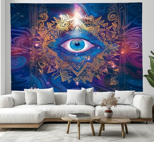 DACRWEKZ Augenstreifen Dunkelblau Wandteppiche Mandala-Design Wandteppich – Wohndeko für Wohn- und Schlafzimmer –180x230cm DACRWEKZ Augenstreifen Dunkelblau Wandteppiche Mandala-Design Wandteppich – Wohndeko für Wohn- und Schlafzimmer –180x230cm von DACRWEKZ