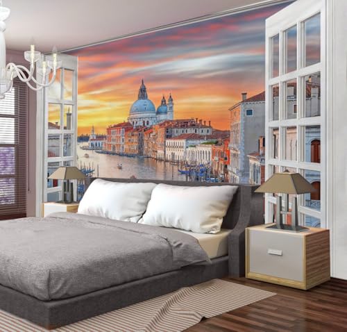 DACRWEKZ Canal Grande in Venedig orange Farbe Wandteppiche Moderne Architektur Wandteppich – Wohndeko für Wohn- und Schlafzimmer –150x200cm DACRWEKZ Canal Grande in Venedig orange Farbe Wandteppiche Moderne Architektur Wandteppich – Wohndeko für Wohn- und Schlafzimmer –150x200cm von DACRWEKZ